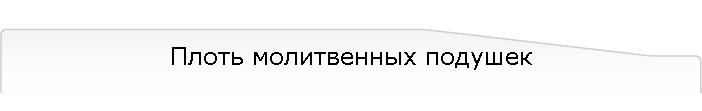 Плоть молитвенных подушек