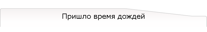 Пришло время дождей